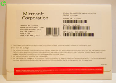 Genuine Windows Server OEM Standard 2012 Retail Box 32bit 64bit , Win Server 2012 Std