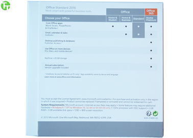 Microsoft Office Standard 2016 Software Retail Package DVD media + Key Card
