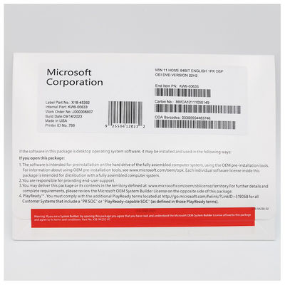 Windows 11 Home OEM License Type With 4GB RAM And 64 GB Storage Space In English Single Language