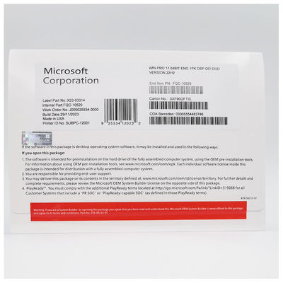 Windows 11 Pro OEM License Key Genuine Lifetime Activation for X86 64 Processor Type and 16 GB Disk Space Bulk Savings
