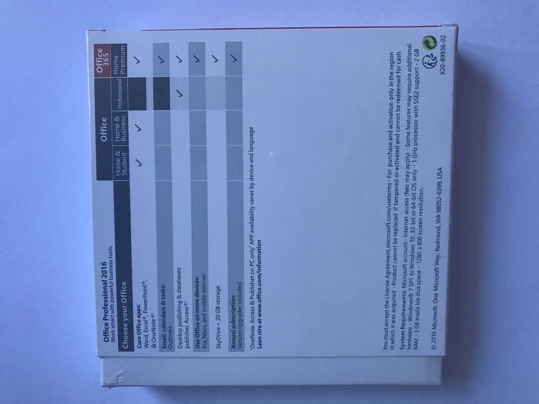 Origianl Microsoft Office 2010 Home And Business Product Key Card PKC