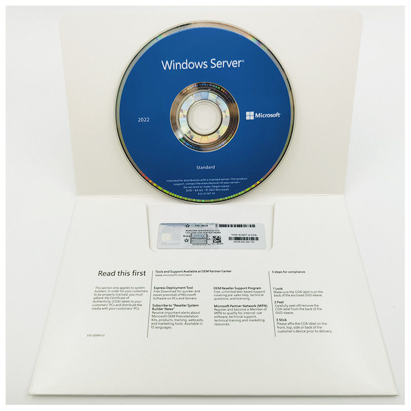 Windows Server 2022 Standard OEM License ， Enterprise-Grade Security & Dual Virtualization Support