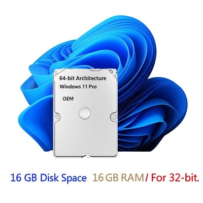 64ビットアーキテクチャ Windows 11 Pro OEM 16 GBのディスク容量 1 GBのRAM 32ビット用