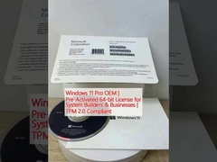 Windows 11 Pro OEM システム開発者や企業向けの 64ビットライセンス プリアクティベーション TPM 2.0 コンパイル