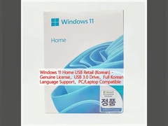 Windows 11 Home USB リテール (韓国語) - 本物ライセンス,USB 3.0ドライブ,韓国語完全サポート,PC/ラップトップ互換性
