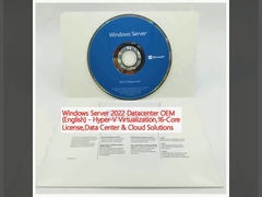 Windows Server 2022 Datacenter OEM (英語) - ハイパー-V仮想化,16コアライセンス,データセンター&クラウドソリューション