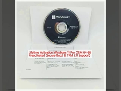 終身アクティベーション Windows 11 Pro OEM 64 ビット プリアクティベーション (Secure Boot & TPM 2.0 サポート)